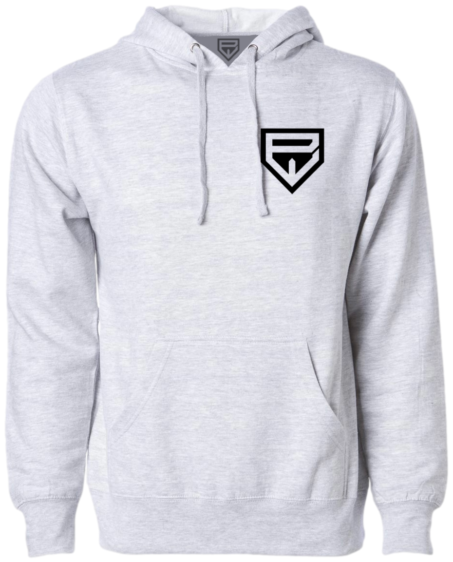 PATRICK WISDOM LOGO HOODED SWEATSHIRT (BLACK & WHITE)